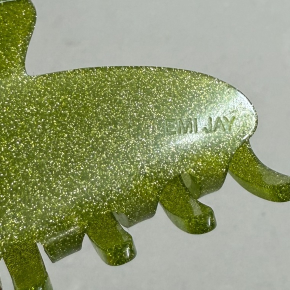 Emi Jay Big Effing Clip - Green with Gold Sparkle - Picture 2 of 2